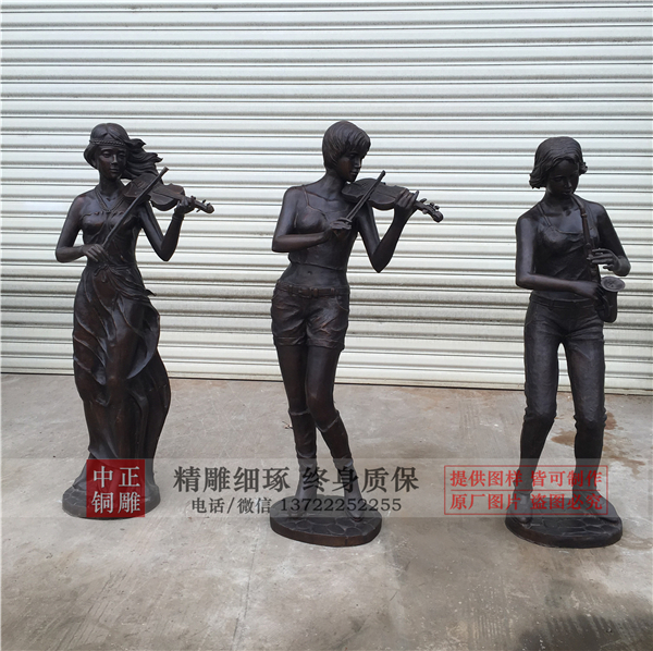 玻璃鋼仿銅人物雕塑