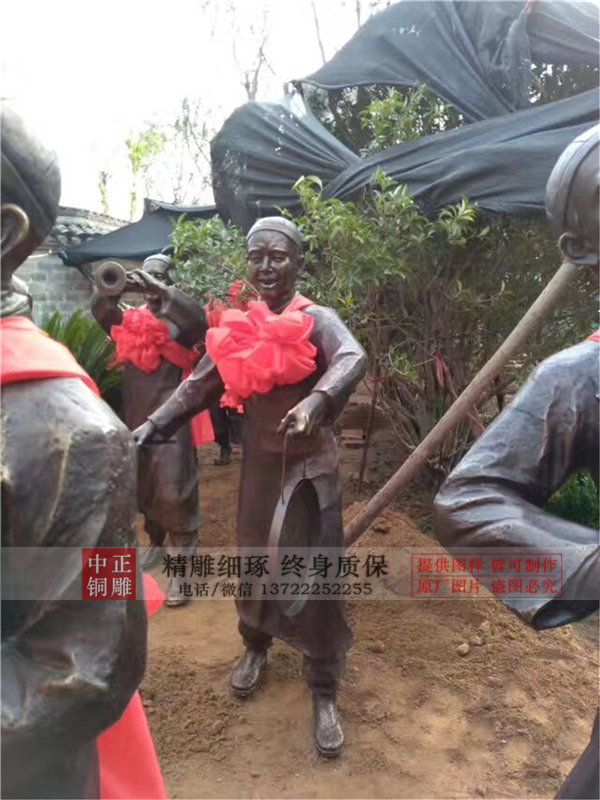 大型娶親銅雕塑