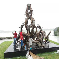 來(lái)圖定做銅龍雕塑