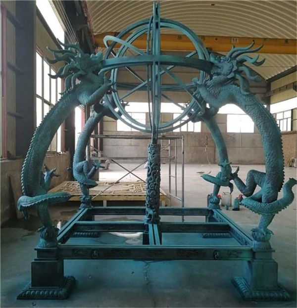 廣場(chǎng)渾天儀雕塑