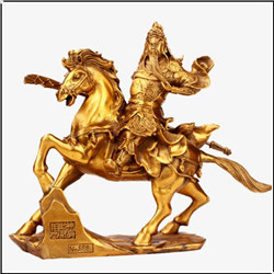 ?關(guān)公騎馬銅像