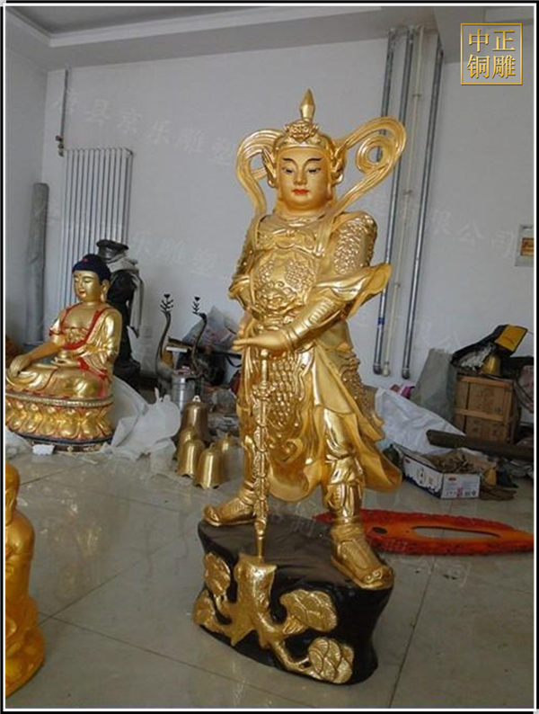 大型韋陀佛銅像