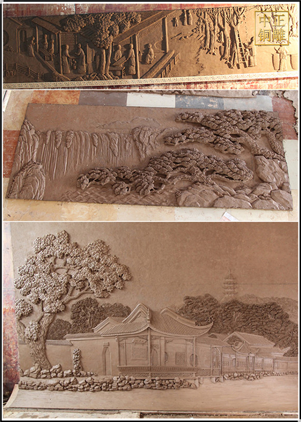 仿古銅浮雕壁畫