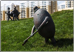 小區銅雕塑作品