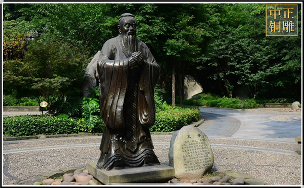 銅雕孔子像