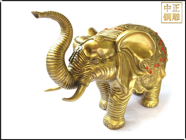 純銅特大花紋吸水象