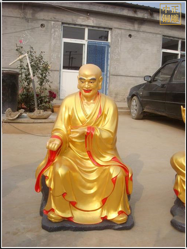 純銅十八羅漢雕塑