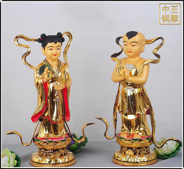 善財童子銅雕佛像