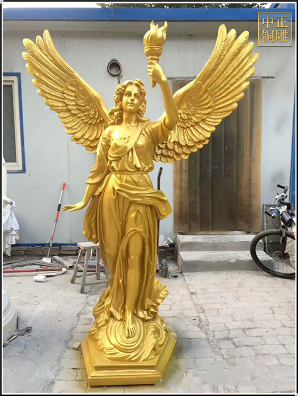 西方光明女神花園廣場擺件