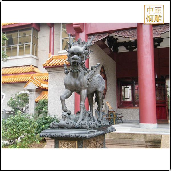 門(mén)口銅麒麟擺件