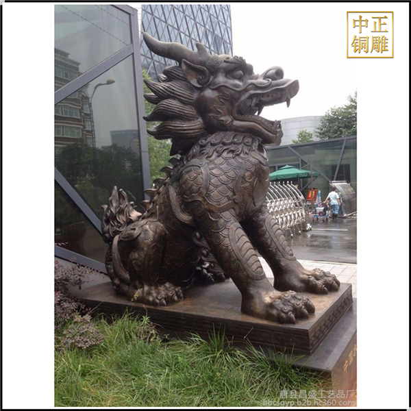室外銅麒麟雕塑