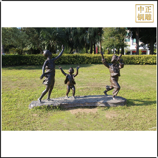 放風箏園林雕塑