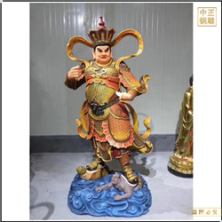 1.8米彩繪四大天王銅像