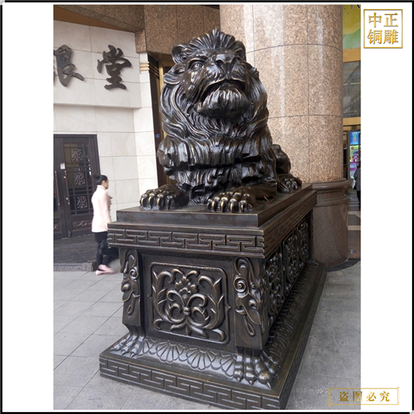 門(mén)口鑄銅匯豐獅鑄造