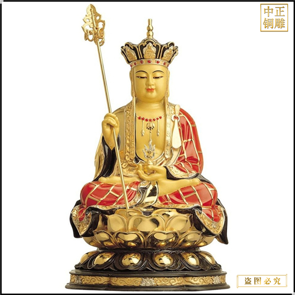 純銅家用地藏王擺件