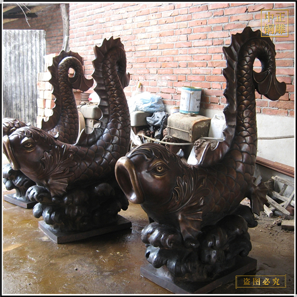 室外廣場銅魚擺件鑄造