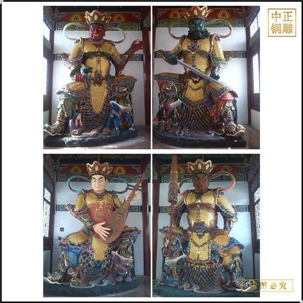 定制純銅四大天王擺件
