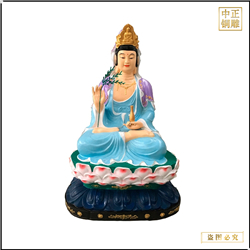 高70cm純銅貼金觀音像