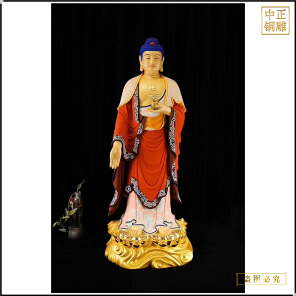 6米西方三圣銅佛像廠家