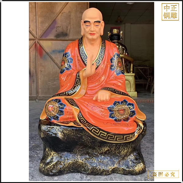 寺廟銅雕十八羅漢佛像定制