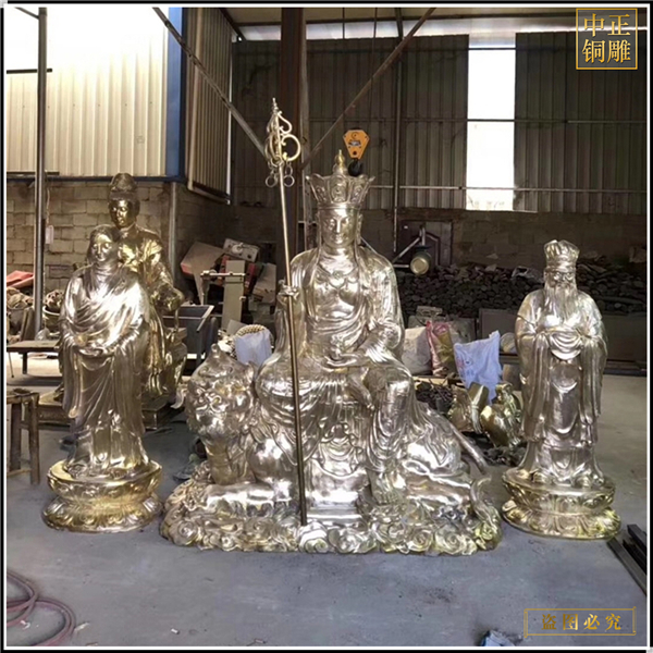 貼金地藏王銅佛像加工