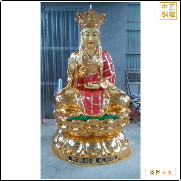 小型地藏王佛銅雕塑