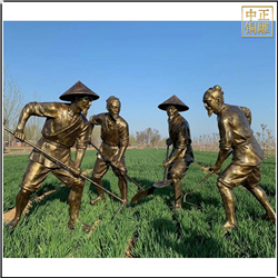 拿鐵楸農(nóng)耕人物雕塑