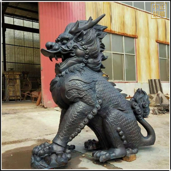 大型門(mén)口麒麟雕塑