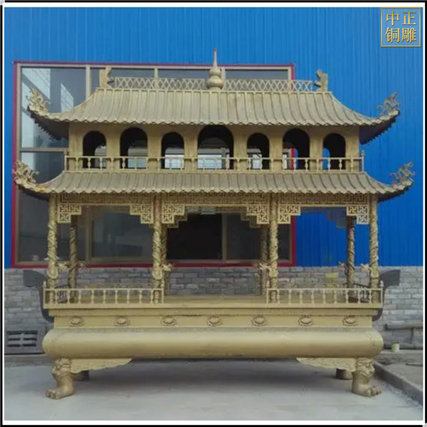 雙層方形銅香爐定制.jpg 雙層方形銅香爐定制.jpg