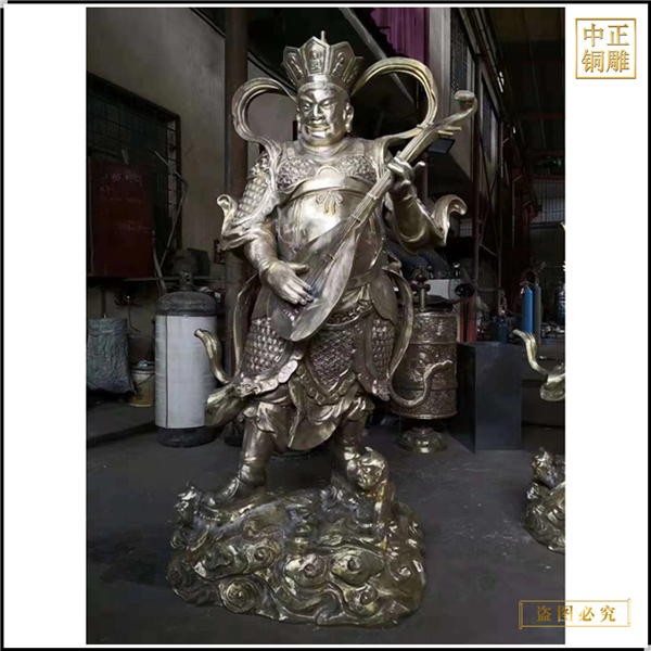 大號(hào)純紫銅四大天王佛像