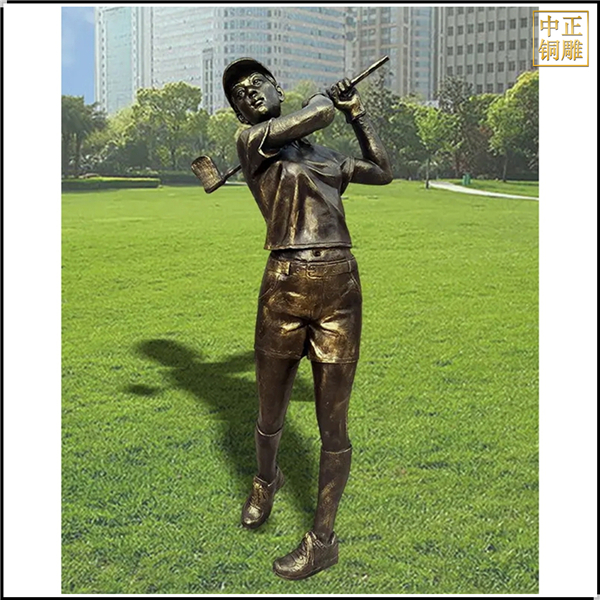 打高爾夫人物景觀雕塑