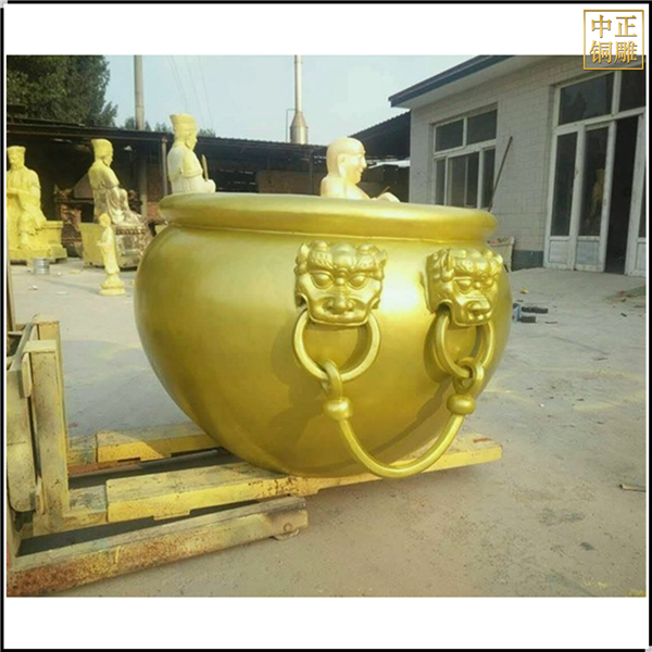 黃銅別墅庭院養花養魚銅缸