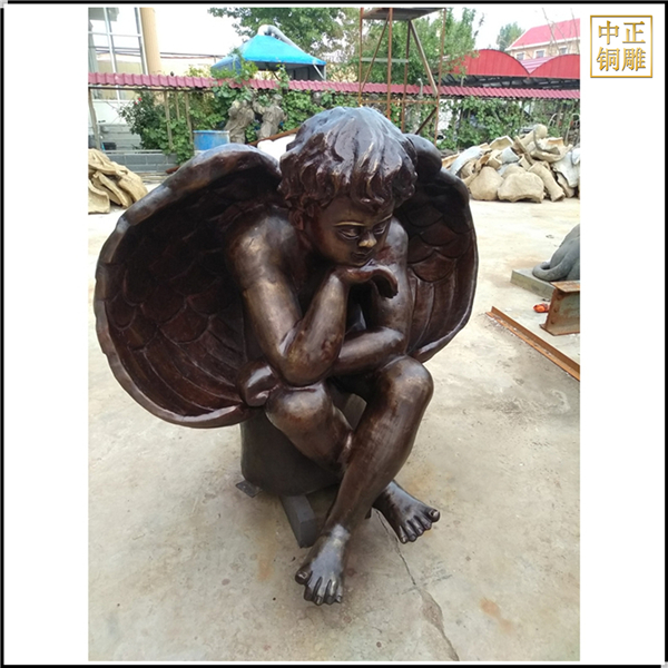 西方小天使銅雕塑